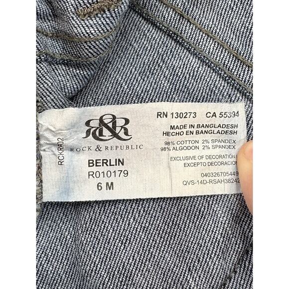 Rock Republic Berlin Jeans Women’s Size 6M Dark Wash Denim - Picture 6 of 9